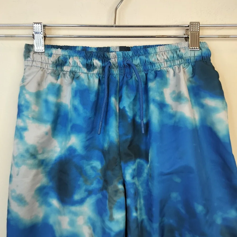 Air Jordan Swim Trunks Shorts Boys Medium 10-12 Tie Dye Blue